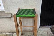 1960's English Woven High Stool