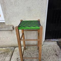 1960's English Woven High Stool