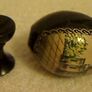 Vintage Russian Black Lacquered "cathedral Of Christ The Saviour" Handpainted Signed Wooden Collectors Egg On Original Stand Image 6