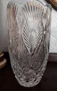 Waterford crystal Peacock vase.