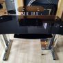 Black Tempered Glass computer desk Image 2