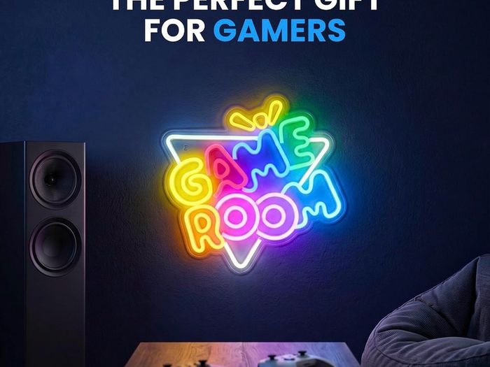 Neon Light Sign LED Gaming Room Decor, Gaming Accessories, Gamer Gift LED Gaming Lights for Desk, Gaming Stuff for Boys Room Setup, Gamer Boys Bedroom Wall Decor, Neon Sign for Wall, Lamp Gifts