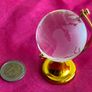 Glass globe paper weight x2 one gold & silver Image 2