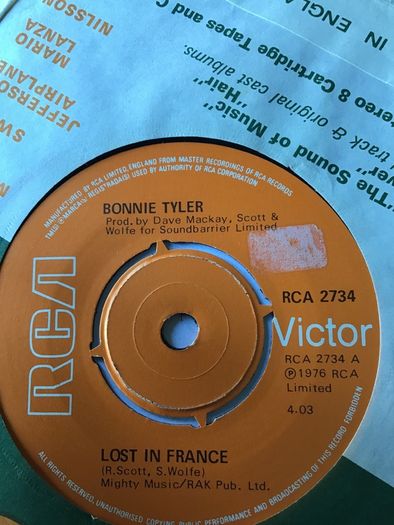 Bonnie Tyler vinyl Single - Lost in France