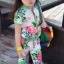 New Girl's sport flower clothing set Age 6-7 Years Image 2
