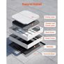 Manhole Cover with Frame, 400 x 400mm Invisible Recessed Septic Tank Access Covers, Aluminum Alloy Embedded Drain Channel Inspection Image 5