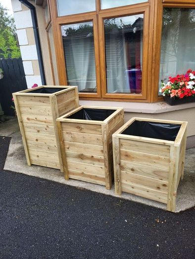Tall Wooden Planters Flower Planters Tree Planters Veg Planters