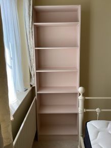 Painted pine bookcase