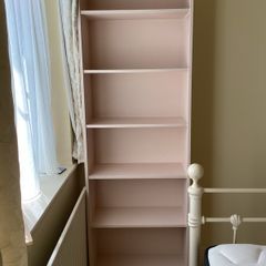 Painted pine bookcase x2