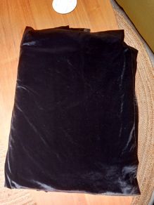 Material,  black velvet.  New