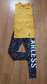 Golddigga Leggings +Nike Top Size 8