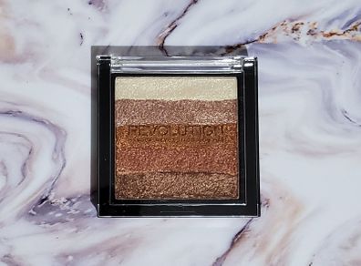 Revolution Shimmer Brick Highlighter - ROSE GOLD - New