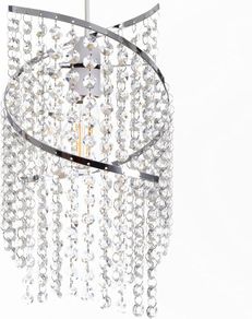 K9 Crystal Spiral Droplet Light Shade | Pendant, Lamp Shade | Ceiling Light Shade Chandeliers | Chrome Finish Light for Living Room | Bedroom | Kitchen