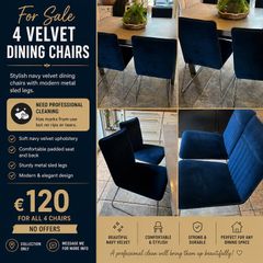 velvet blue chairs 4x