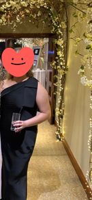Long Black satin dress, Size L