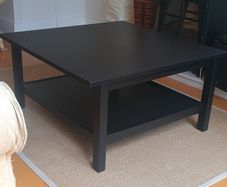 Satin Black Square Coffee Table  90 X 90 X 46