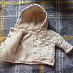 Upto1month, Bnwot Next Cream Floral Quilted Borg Fleece Hooded Jacket