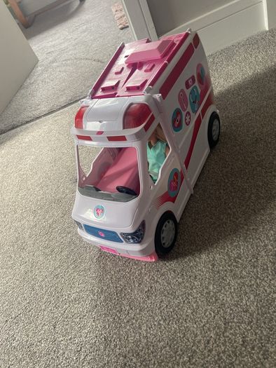 Barbie ambulance and nurse doll
