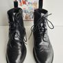Dr Martens Delphine Black Leather Wingtip Combat Ankle Boots Size UK5 EU38 US7 Image 2