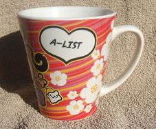 A LIST (Bonbon Buddies) - a colourful girl's mug (dated 2005). Unused & excellent condition.