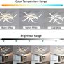 NEW SALE | Ceiling Light Dimmable Elegant Curved Design LED Ceiling Lamp 3 Built-in LED Boards 18W 1440lm Modern Metal Ceiling Lighting Fixture for Living Rooms Bedrooms Image 5