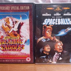 Mel Brooks Dvd Bundle Spaceballs & Blazing Saddles Spoof Comedy Movies