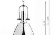 Ceiling chrome pendant lamp x 2 - NEW!