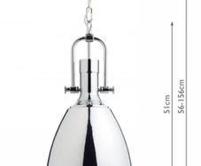 Ceiling chrome pendant lamp x 2 - NEW!