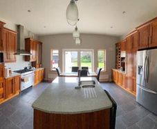 Solid cherrywood kitchen and granite countertops