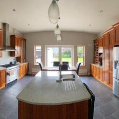 Solid cherrywood kitchen and granite countertops
