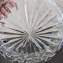 Large Bohemian Style Hand Cut Crystal Bowl Diamond Fan 22cm Image 8