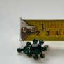 vintage screw-back earrings with emerald-green glass rhinestones Image 5
