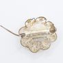 835 Vintage Sterling Silver Flower Brooch Image 3