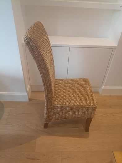 Woven dining chairs