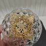 1980s Vintage Cut Crystal Bowl with Gilt Base Image 2