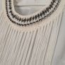 VINCE OTTO white fringed vest with jewelled neckline Sz S/M (Fit 8-10 UK) Image 10