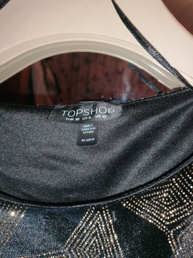 Black velvet gold glitter dress