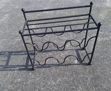 Cast iron wine rack