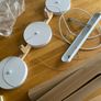 Pendant light - Wood & Acrylic 3-light Fixture / NEW Image 4