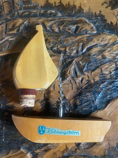 Antique wooden Wine bottle screwcork opener