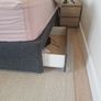 Double 4ft 6 divan bed base with drawers and headboard Image 3