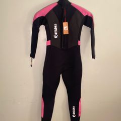 BNWT GUL G-Force Girls 3mm Black/Pink Wetsuit Age 14 Years Size Junior XL