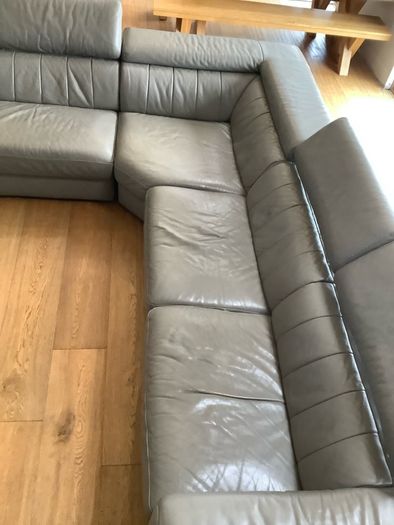 Large natuzzi leather couch