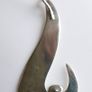 Vintage Sterling Silver 925 Mod Design Blue Purple Drop Pendant Necklace 24" - 13,34g Image 5