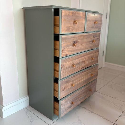 Hand finished chest of drawers.