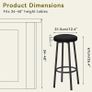 67 cm Bar Stools Set of 2, Black Breakfast Barstools, Kitchen Bar Stool Chairs with Metal Leg for Kitchen Island Counter Breakfast Bars Living Room Party Image 3