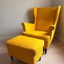 Ikea Strandmon Armchair & Footstool Image 2