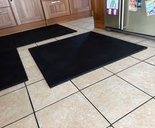 11 X Heavy Duty 20mm Thick, 1m X 1m Rubber Mats