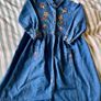 Vintage St Michael from Marks & Spencer embroidered denim dress 5yrs Image 2