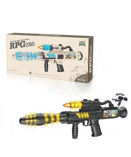 Children's Toy Electric Sound and Light Missile Gun With Color Screen , Free Straps , for kids.